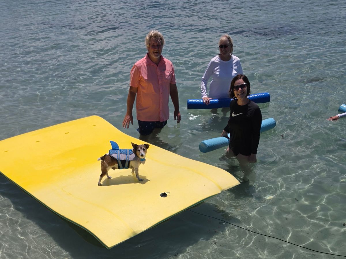 Blue Bliss Charters guests enjoying the water at Peanut Island