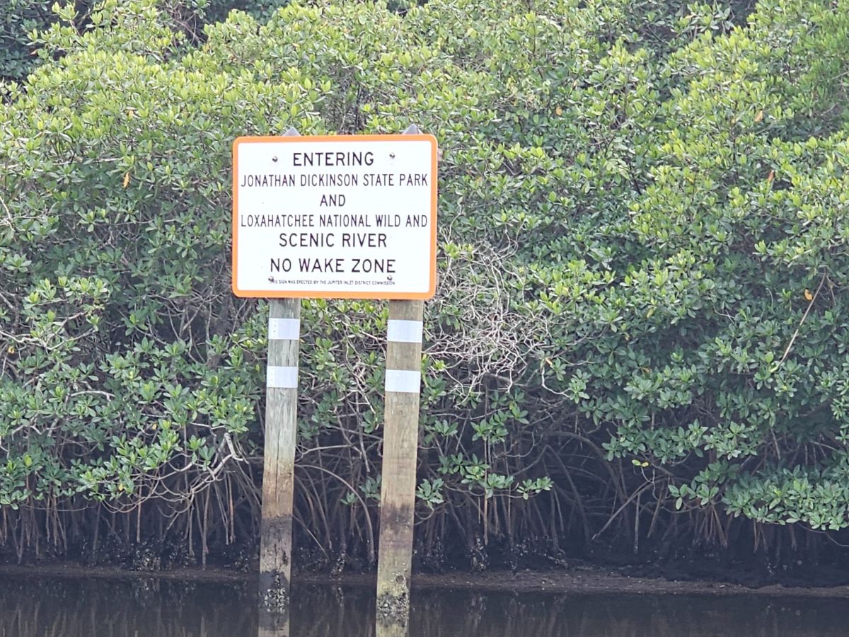 Sign marking the entrance to the Loxahatchee National Wild and Scenic River